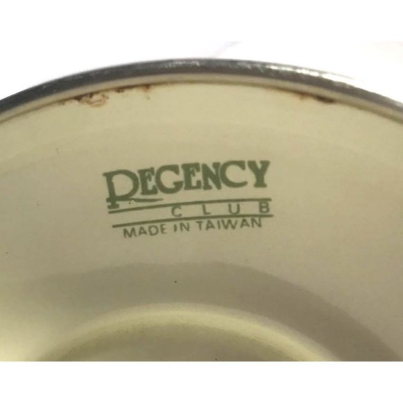 Vintage Regency Club Cream-Colored Enamel Colander Strainer with Fruit Design - Picture 8 of 8